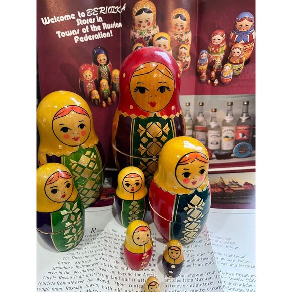 Vtg 1980 Matryoshka Dolls Vyatka 7 Items  At the Vyatka factory, Kirov, Russia - Picture 4 of 10